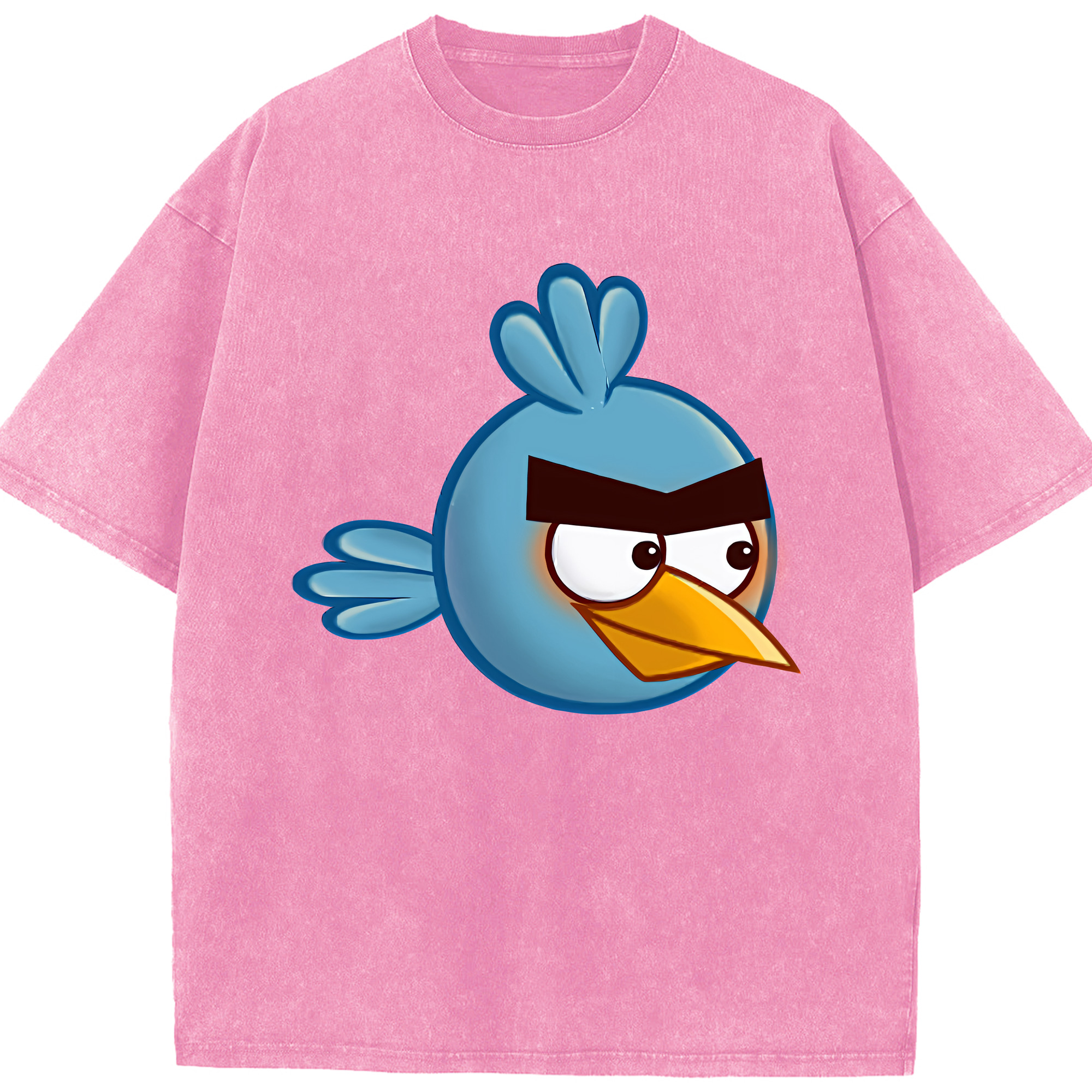 （画像用） Angry Birds アングリーバード 綿100% ヴィンテージ風 半袖Tシャツ（フロントプリント）